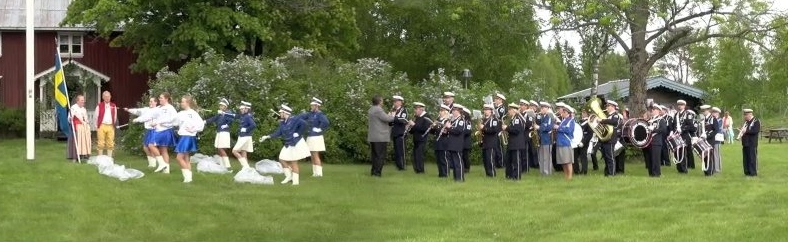 Grumsdrillen och Gruvöns musikkår i Östervallskog 2012.