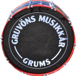 Gruvöns musikkårs bastrumma.