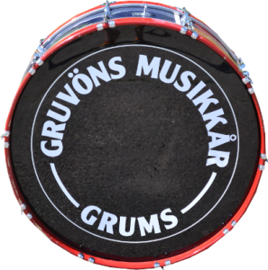 Gruvöns musikkårs bastrumma.